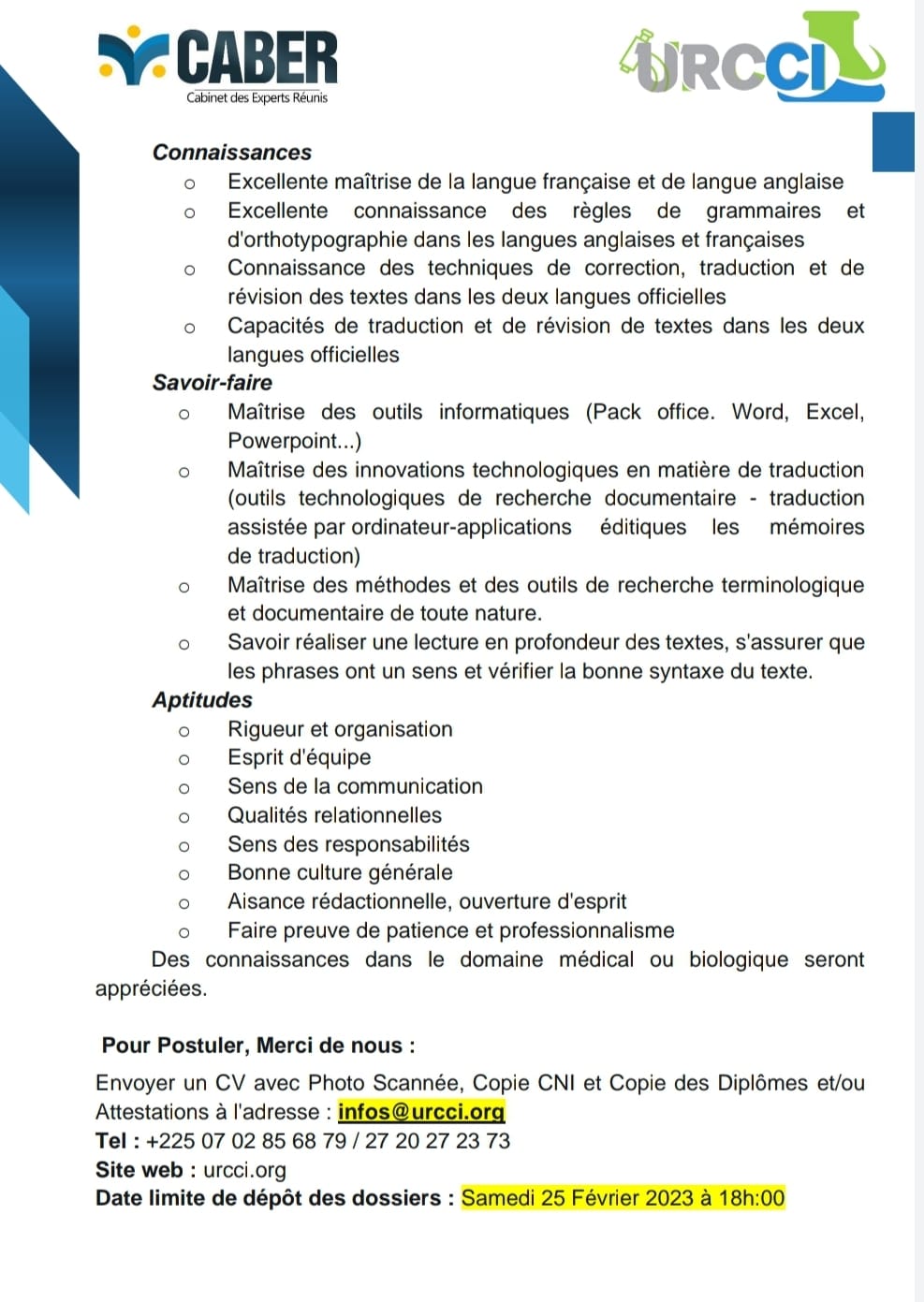 CORRECTEUR TRADUCTEUR BILINGUE FRANÇAIS-ANGLAIS (H/F)